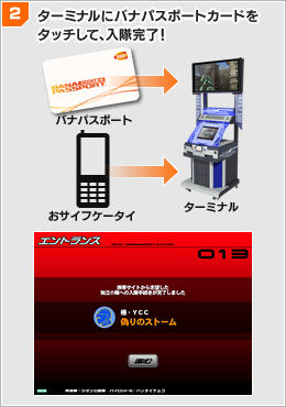2. ターミナルにバナパスポートカードをタッチして、入隊完了!